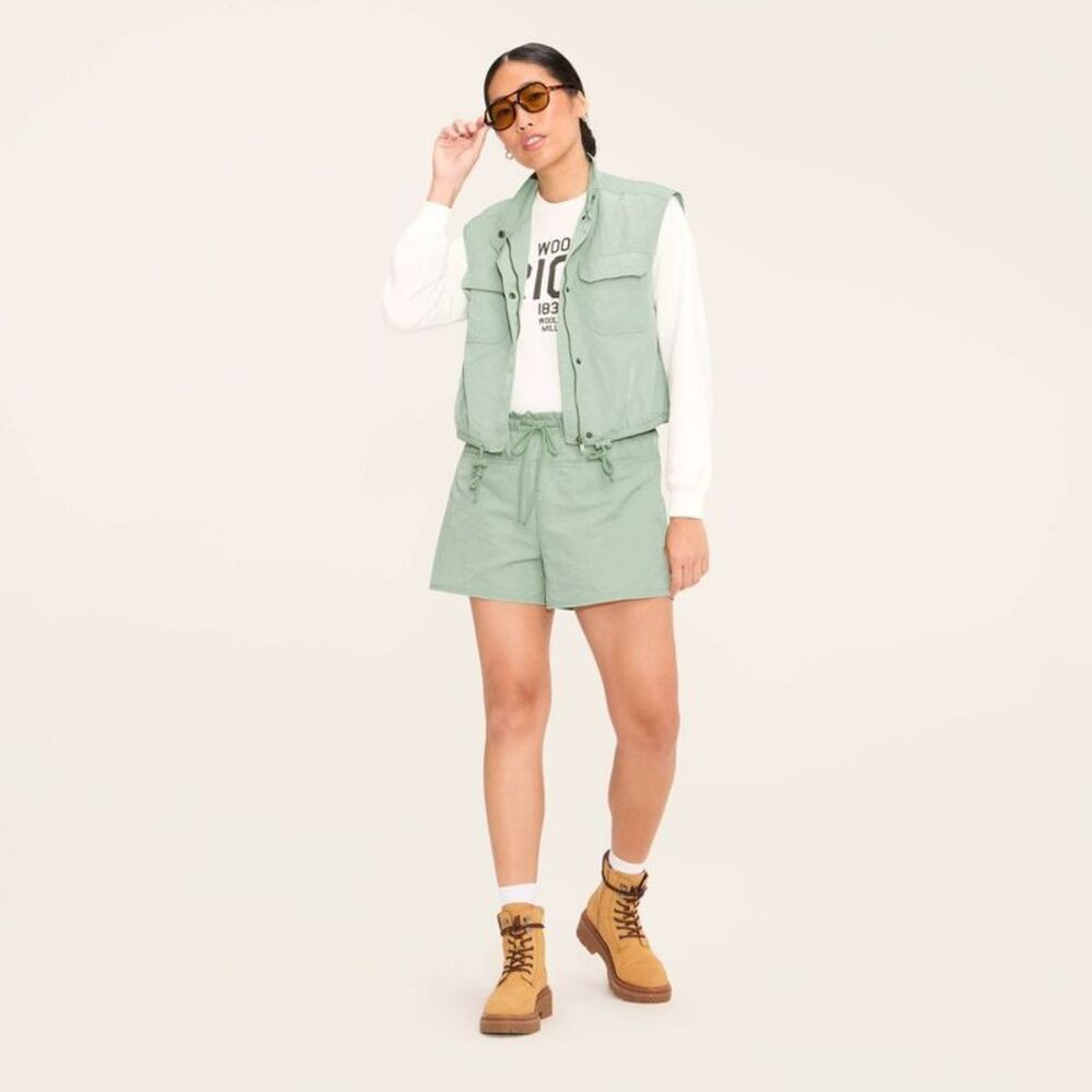 Women's High-Rise Woven Tech Cargo Shorts - Woolrich Aqua S